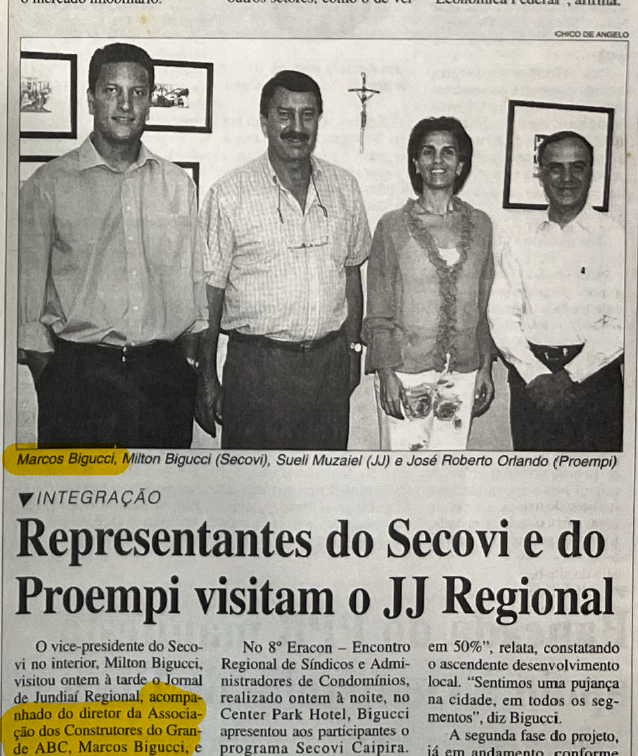 Representantes do Secovi e do Proempi visitam o JJ Regional
