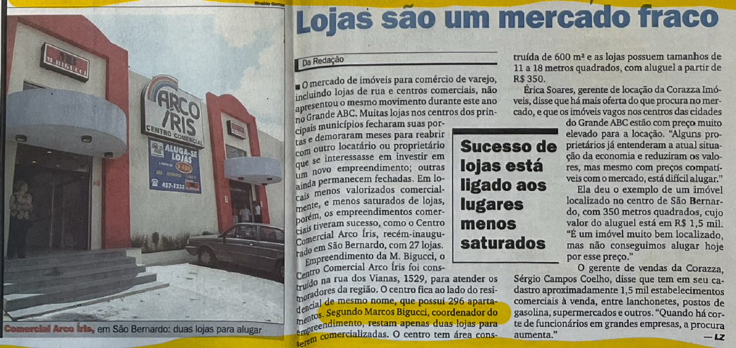 Lojas são um mercado fraco