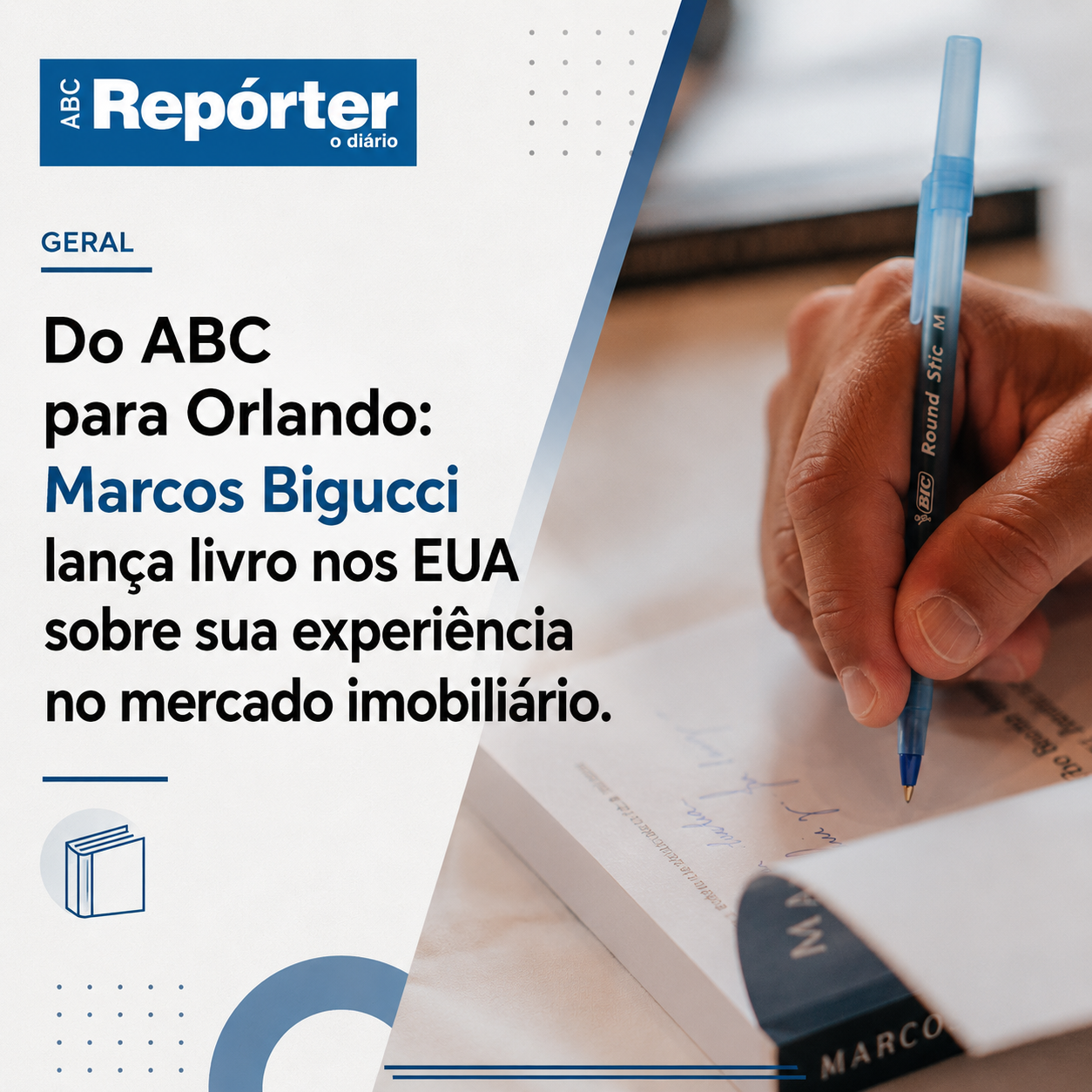 Do ABC para Orlando: Marcos Bigucci lança livro nos EUA sobre sua experiência no mercado imobiliário 